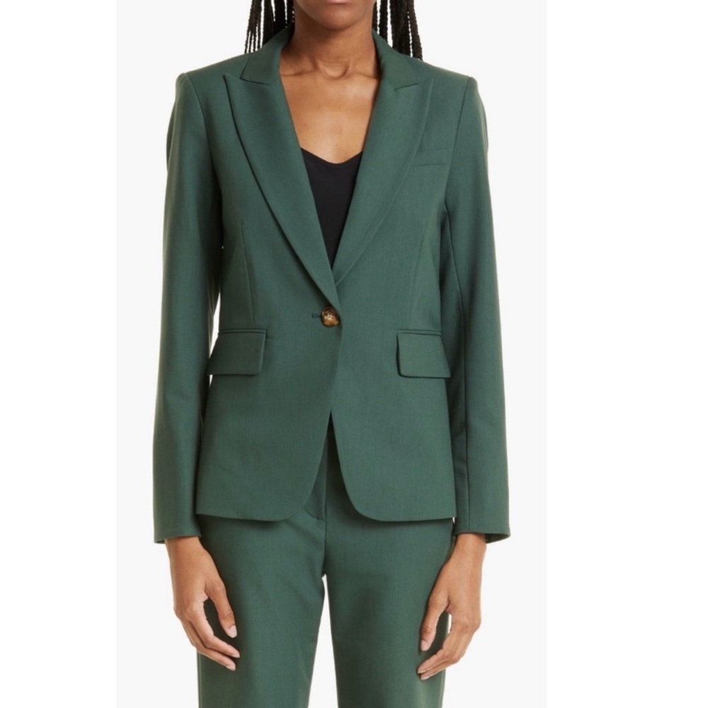 Veronica Beard Cutaway Dickey Jacket in Pinegrove
